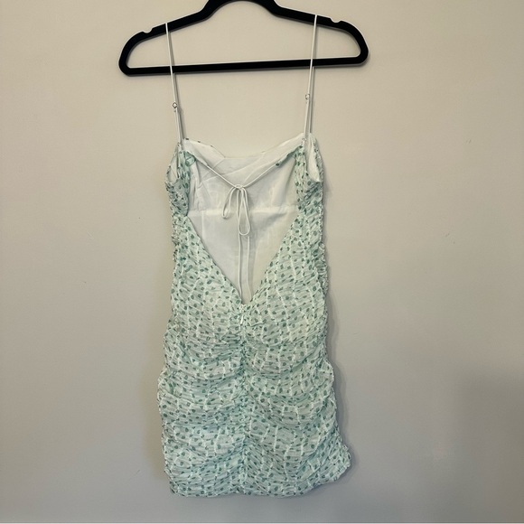 NWT For Love and Lemons Drea Mini Dress Sz Medium Green Party Formal Spring - Picture 8 of 14